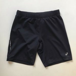 ASICS black biker shorts 5” inseam, size small